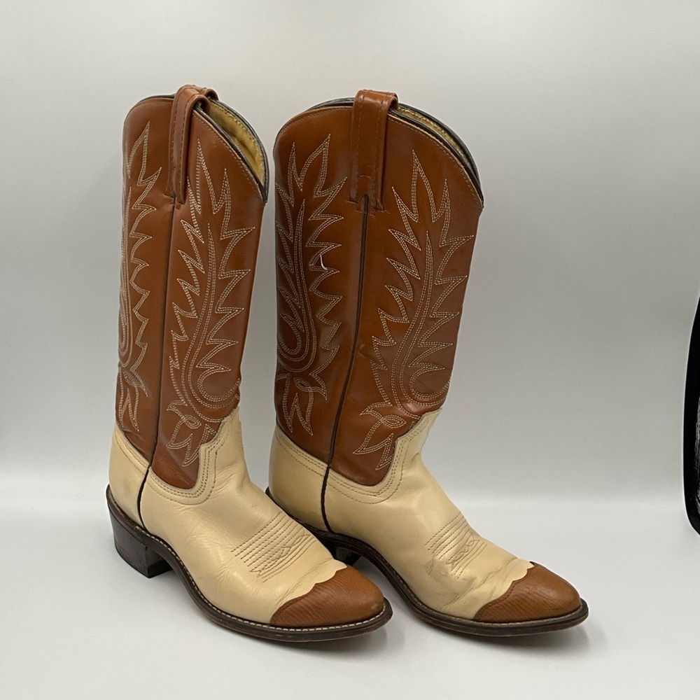 Acme Boots Size 5 Vintage Two Tone - Picture 2 of 7
